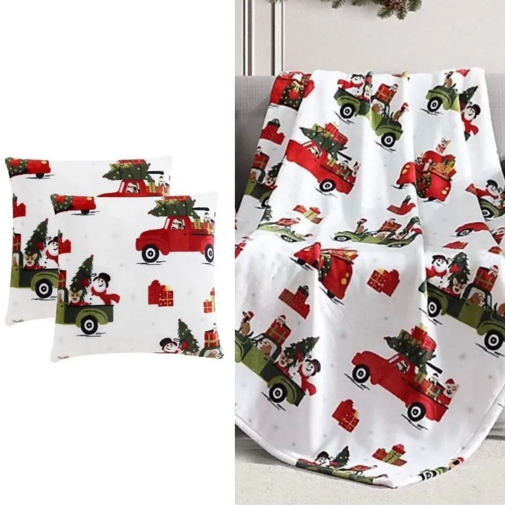 Envogue Holiday Dog Blanket & Pillow Set